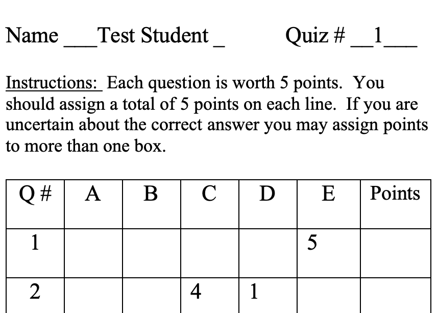 Team-Based Learning Readiness Assessment Test (RAT)