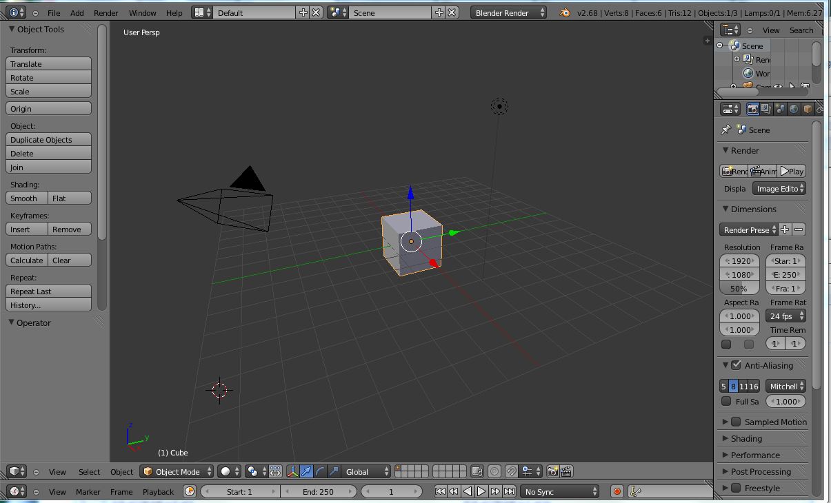 Main Blender Window