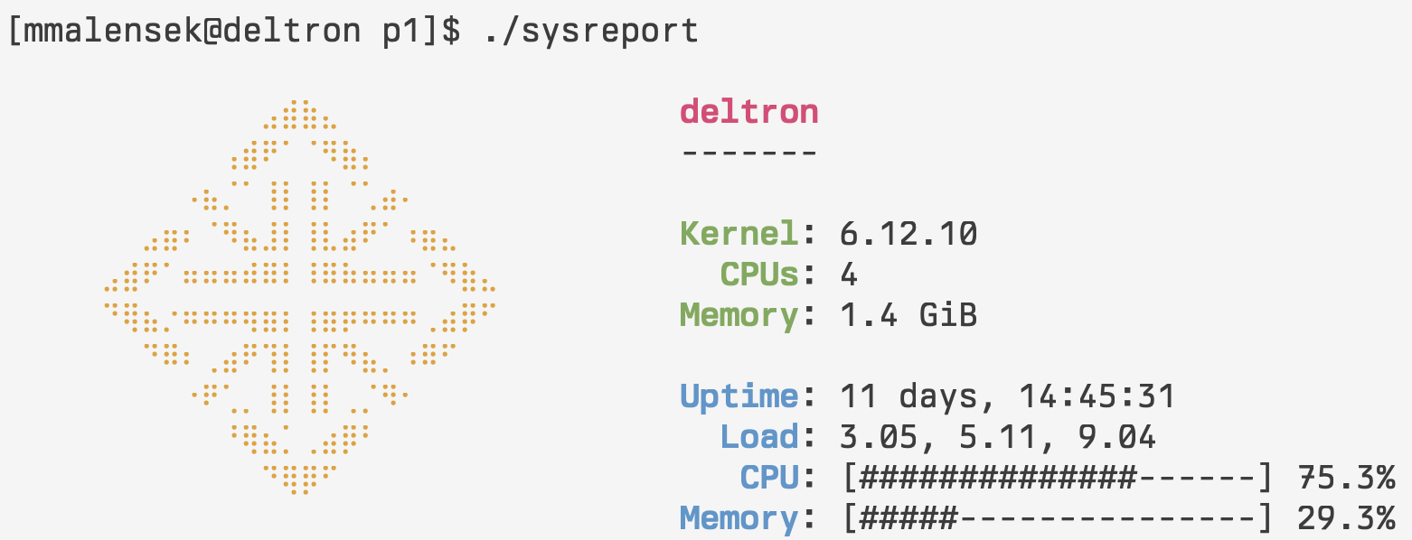 sysreport screenshot