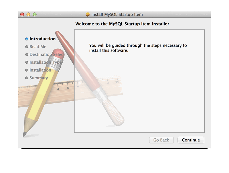 MySQL Startup Item Installer: Introduction