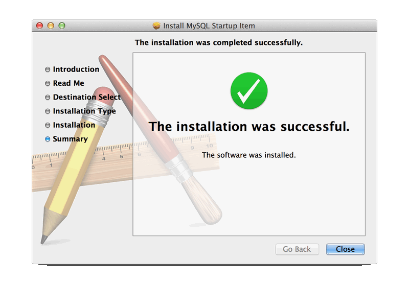 MySQL Startup Item Installer: Summary